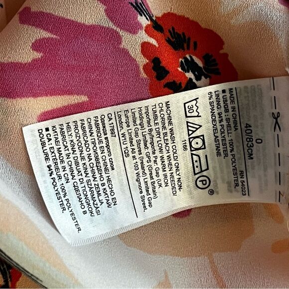 Banana Republic Pintuck White Pink Floral Spaghetti Straps Cross Midi Dress - Picture 14 of 16